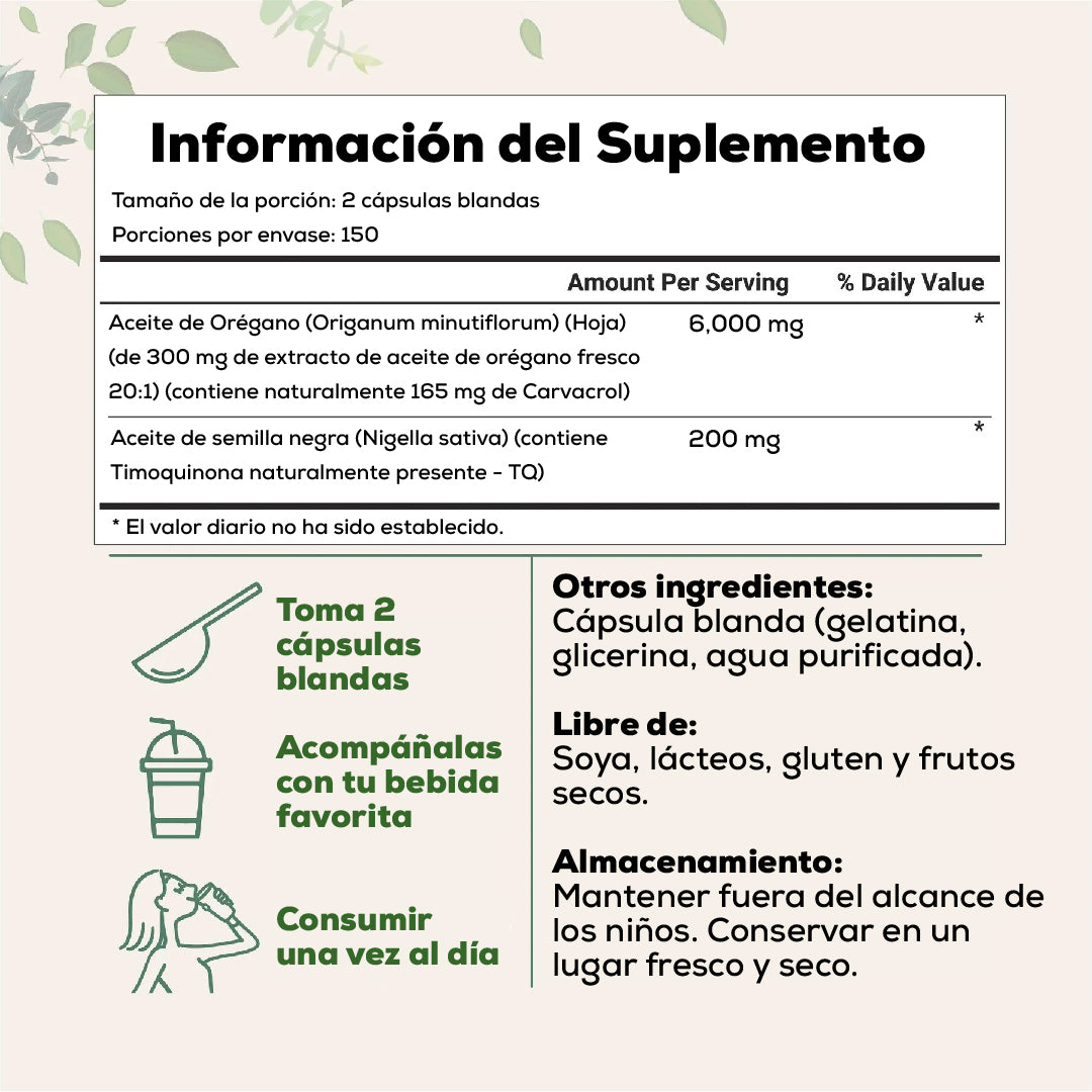 ACEITE DE ORÉGANO CON SEMILLA NEGRA