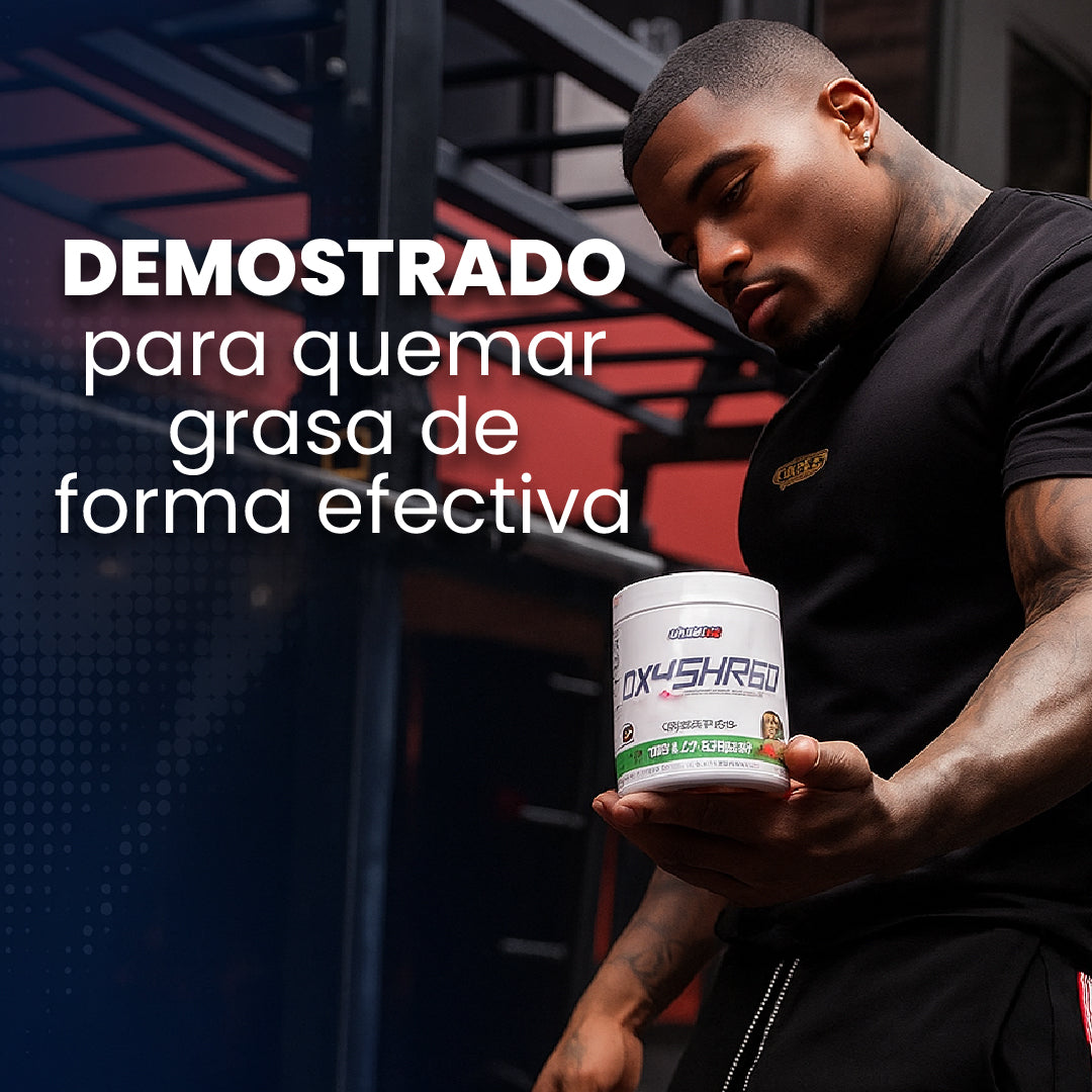 SUPLEMENTO OXYSHRED EN POLVO TERMOGÉNICO – FÓRMULA 2 EN 1 PRE ENTRENO Y ADELGAZANTE