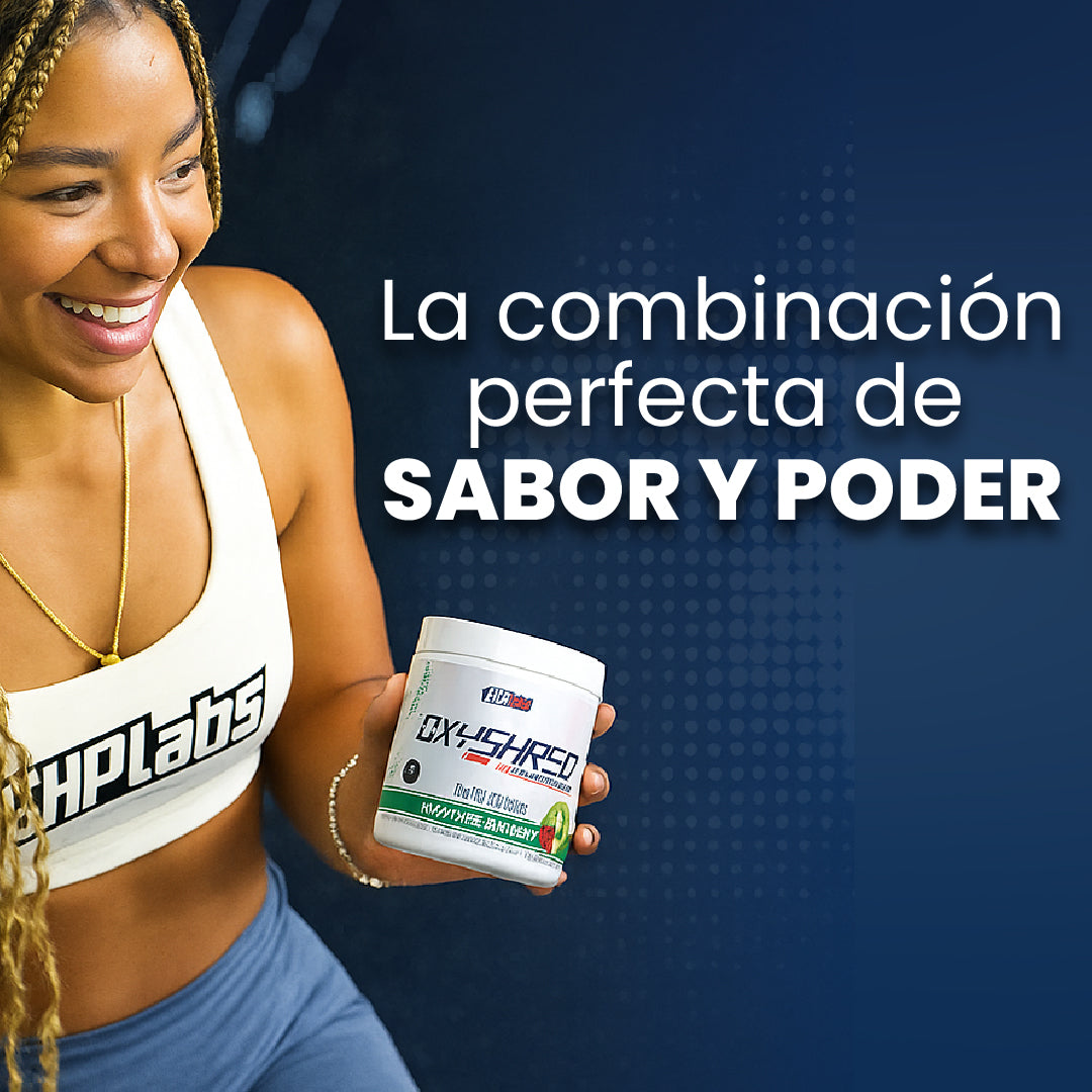SUPLEMENTO OXYSHRED EN POLVO TERMOGÉNICO – FÓRMULA 2 EN 1 PRE ENTRENO Y ADELGAZANTE