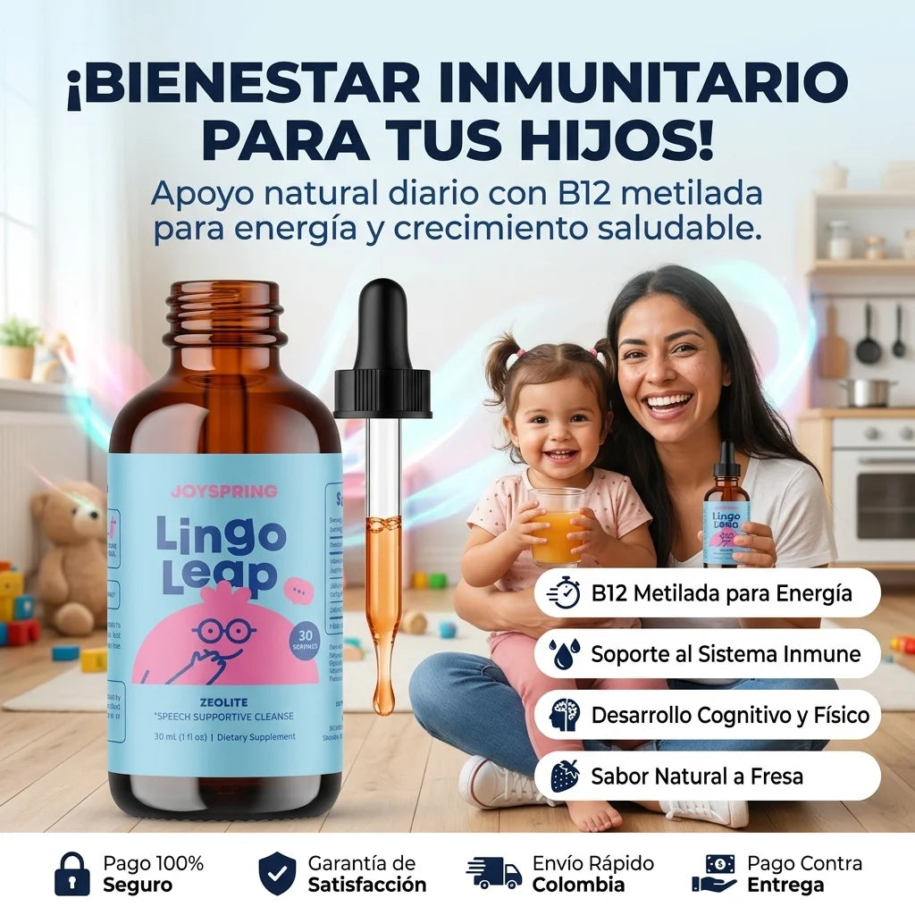 LINGO LEAP GOTAS HERBALES PARA NIÑOS, APOYO COGNITIVO Y DEL HABLA