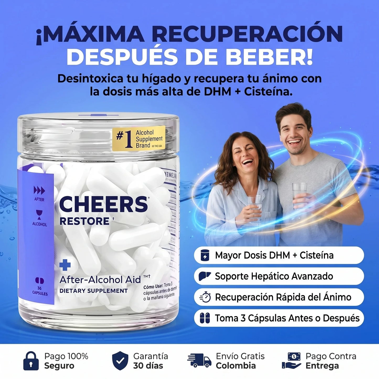 CHEERS RESTORE DETOX HEPÁTICO SIÉNTETE MEJOR DESPUÉS DE BEBER