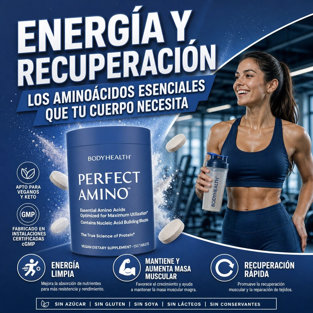 PERFECT AMINO AMINOÁCIDOS ESENCIALES CON BCAA RECUPERACIÓN Y FUERZA