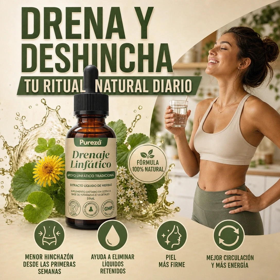 PUREZADROP DRENAJE NATURAL DE ROSTRO ABDOMEN Y PIERNAS