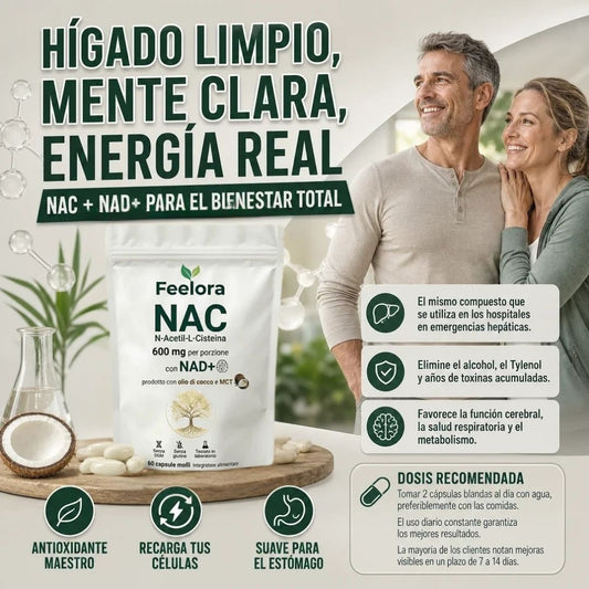 COMPLEJO DIARIO NAC600 Y NAD+ ACELERA TU METABOLISMO