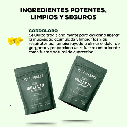 🌿 GOMITAS DE GORDOLOBO BETTERLUNGS™: RESPIRA MEJOR Y MÁS FÁCIL 🌿