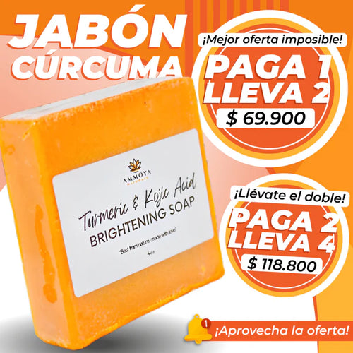 🧼JABÓN DE CÚRCUMA Y ÁCIDO KÓJICO PARA EL ACNÉ