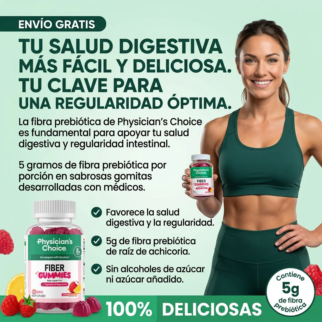PHYSICIAN'S CHOICE GOMITAS DE FIBRA PARA SALUD DIGESTIVA