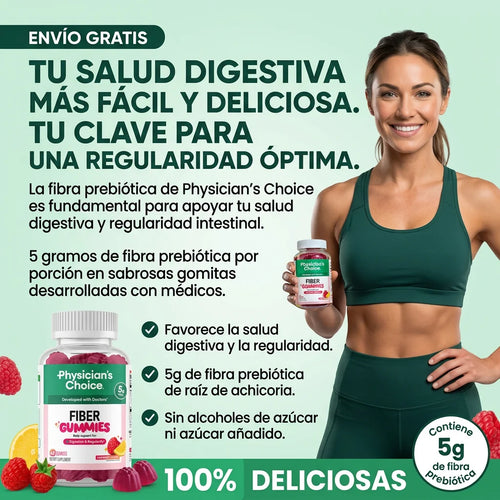 PHYSICIAN'S CHOICE GOMITAS DE FIBRA PARA SALUD DIGESTIVA