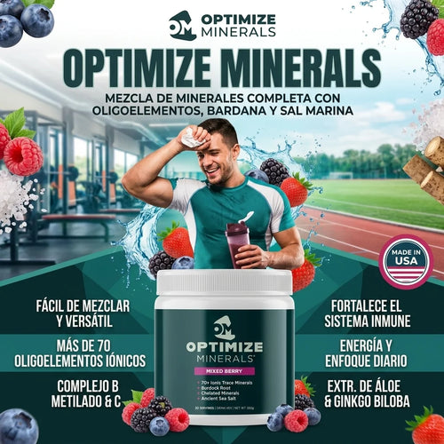 OPTIMIZE MINERALS SUPLEMENTO DE MAGNESIO Y ELECTROLITOS