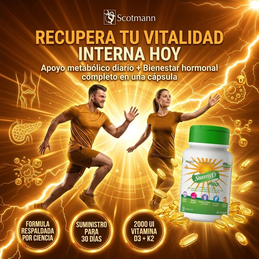 SUNNYD PRO VITAMINA D3 Y K2 MAYOR VITALIDAD Y BIENESTAR