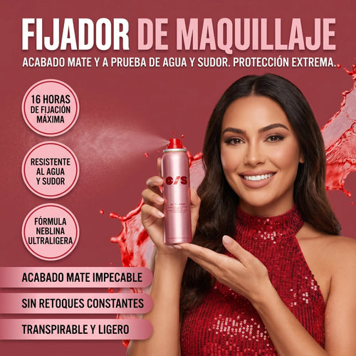 SPRAY FIJADOR DE MAQUILLAJE MATIFICANTE RESISTENTE AL AGUA