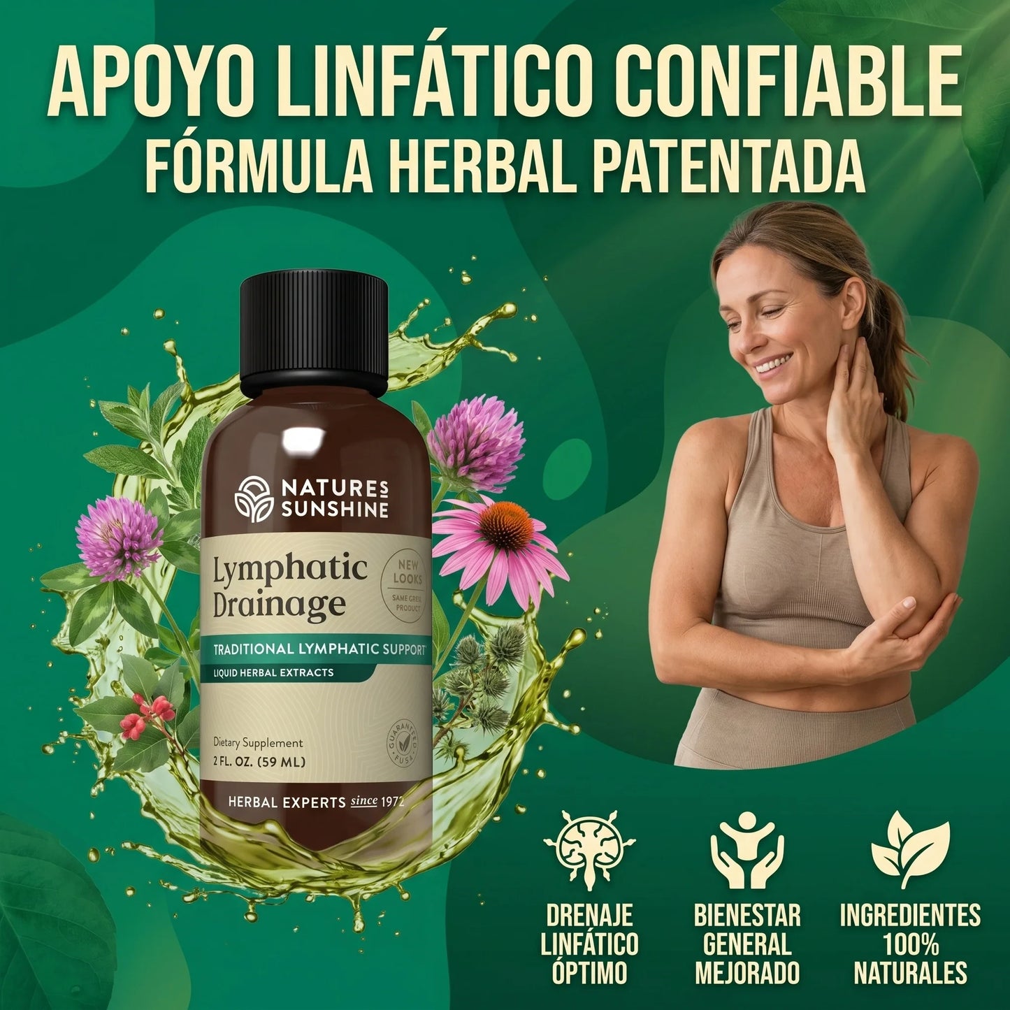 NATURE´S SUNSHINE DRENAJE LINFÁTICO Y SALUD GENERAL