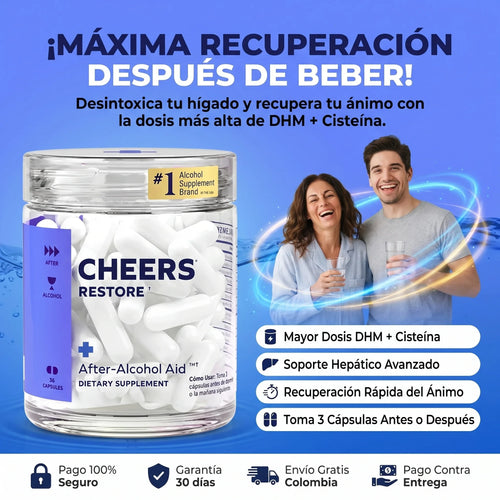 CHEERS RESTORE DETOX HEPÁTICO SIÉNTETE MEJOR DESPUÉS DE BEBER