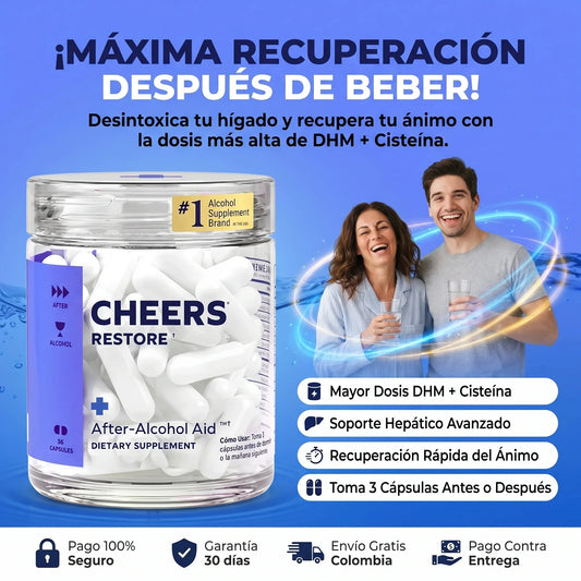CHEERS RESTORE DETOX HEPÁTICO SIÉNTETE MEJOR DESPUÉS DE BEBER