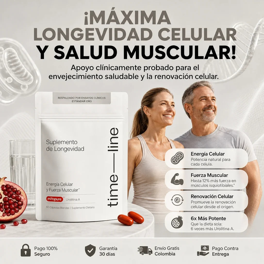 TIMELINE MITOPURE UROLITHIN ENVEJECIMIENTO SALUDABLE