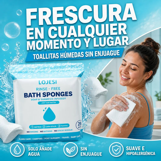 TOALLITAS HUMEDAS GRANDES SIN ENJUAGUE ¡FRESCURA TOTAL!
