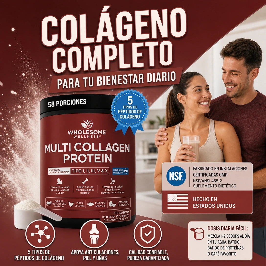 MULTI COLLAGEN PROTEIN MEZCLA PREMIUM DE COLÁGENO PARA SALUD OSEA Y PIEL FIRME