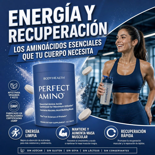 PERFECT AMINO AMINOÁCIDOS ESENCIALES CON BCAA RECUPERACIÓN Y FUERZA