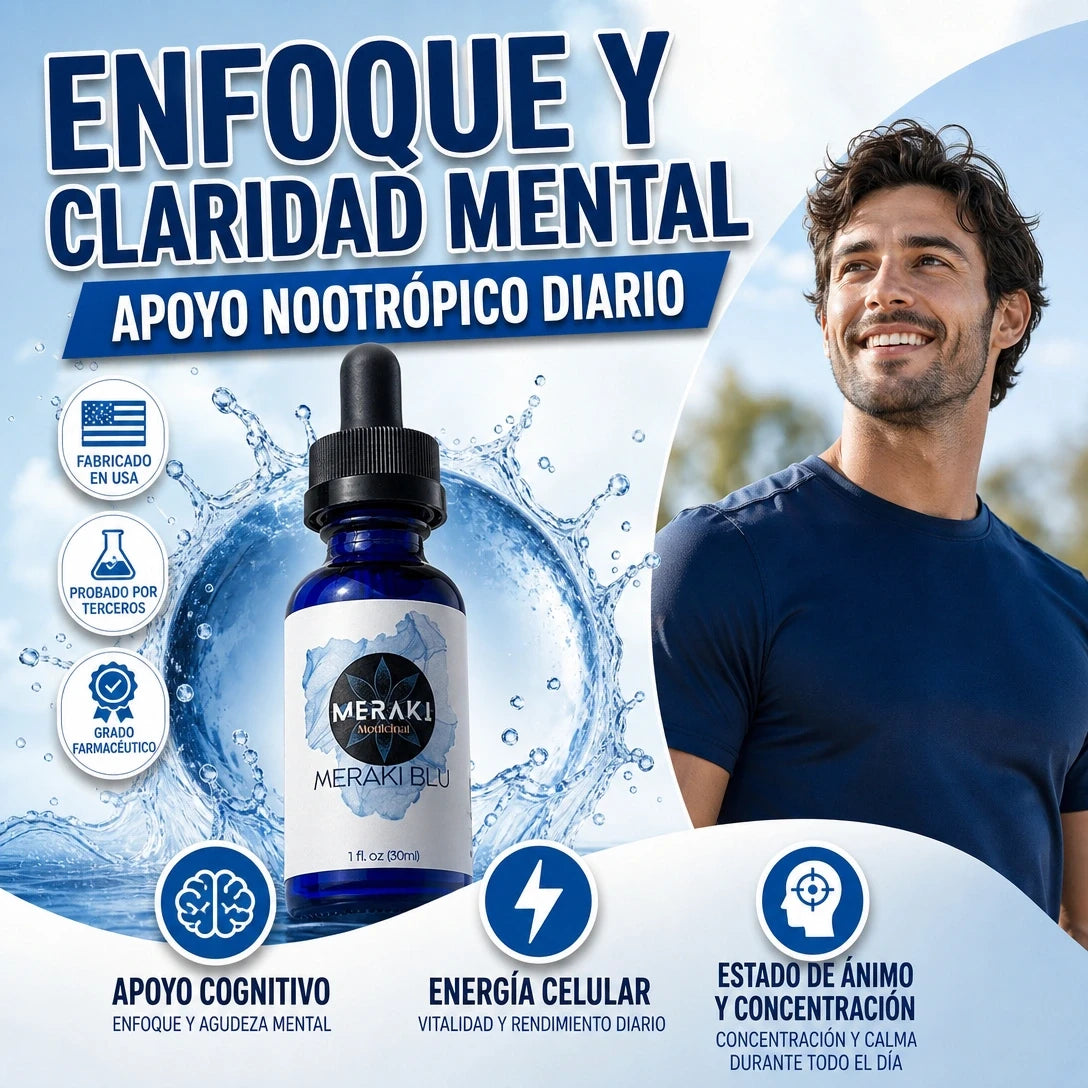 MERAKI BLU GOTAS PARA APOYO AL ENFOQUE Y CLARIDAD MENTAL