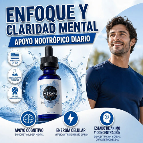 MERAKI BLU GOTAS PARA APOYO AL ENFOQUE Y CLARIDAD MENTAL