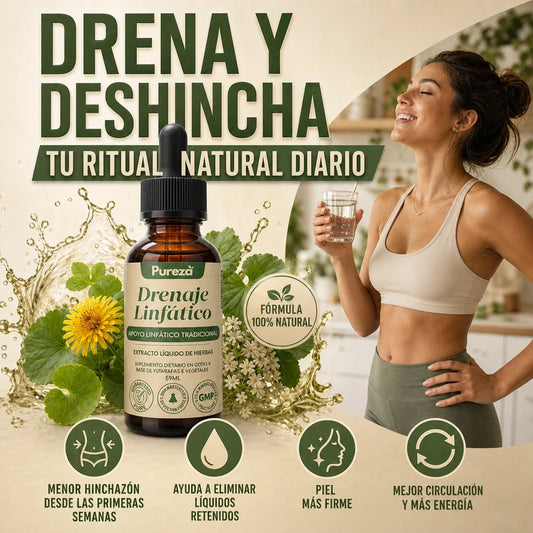 PUREZADROP DRENAJE NATURAL DE ROSTRO ABDOMEN Y PIERNAS