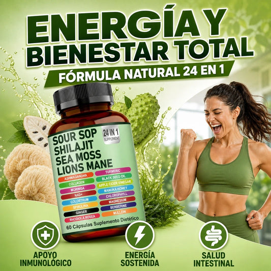 SUPLEMENTO NATURAL 24 EN 1 INMUNIDAD, ENERGÍA Y SALUD INTESTINAL