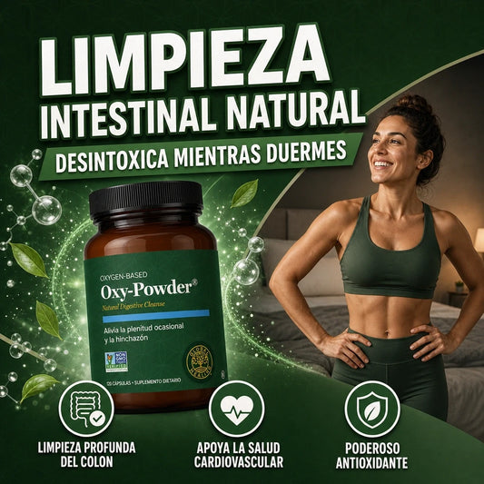 OXY POWDER LIMPIADOR NATURAL DEL COLON ADIÓN HINCHAZÓN Y PESADEZ