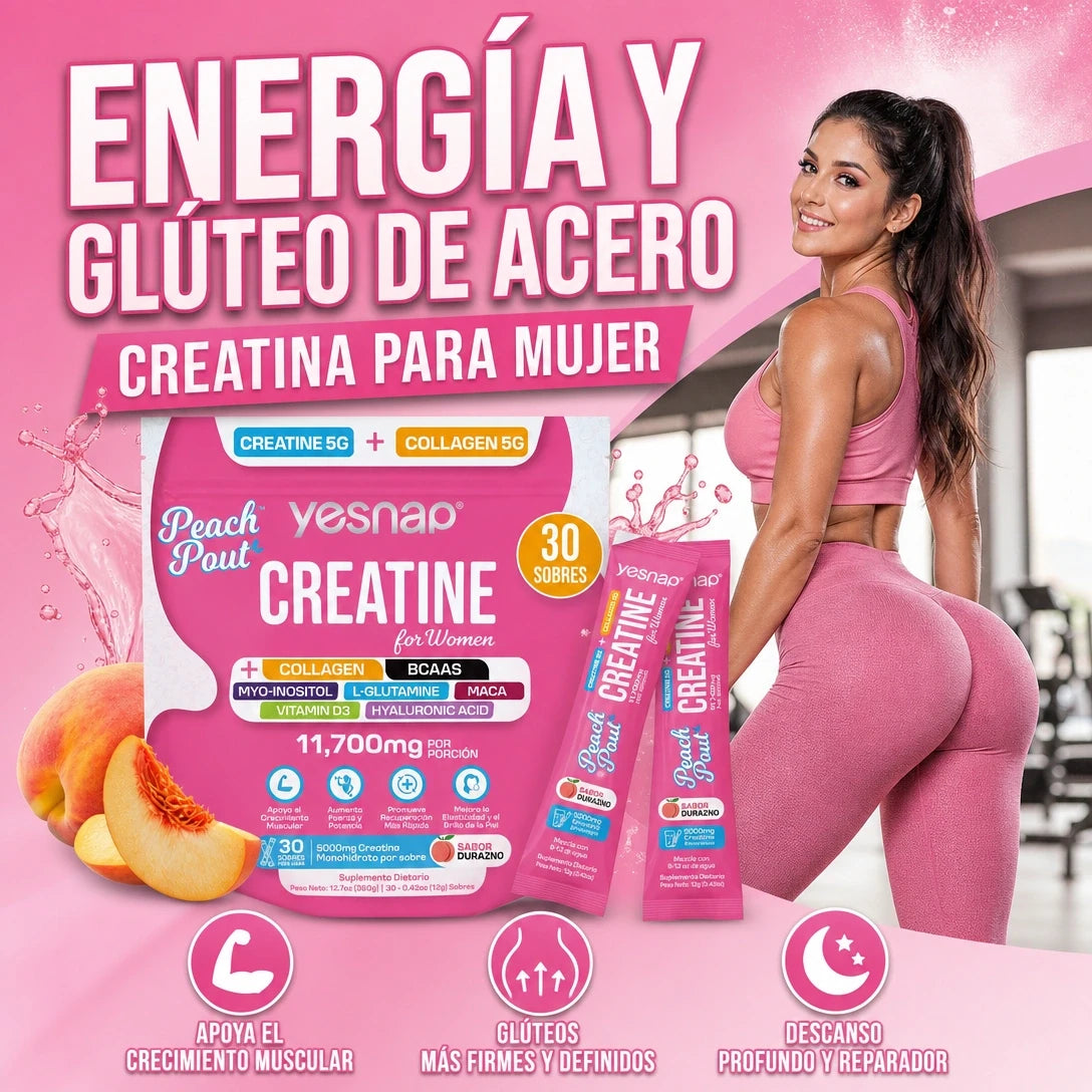 CREATINA PARA MUJERES GLÚTEOS DE ACERO Y DESCANSO REPARADOR