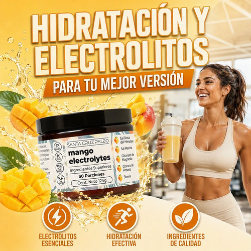 POLVO ELECTROLITICO PALEO SABOR A MANGO HIDRATACIÓN Y SALUD