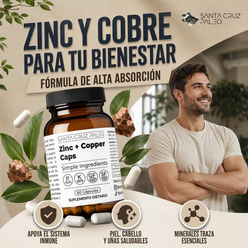 SUPLEMENTO MINERAL DE ALTA ABSORCIÓN ZINC + COPPER CAPS