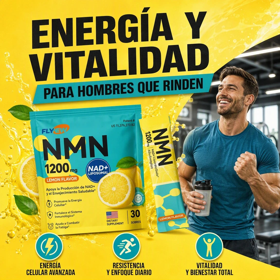 NMN SUPLEMENTO 1200MG LIPOSOMAL NAD+ FÓRMULA ESPECIAL PARA VITALIDAD MASCULINA
