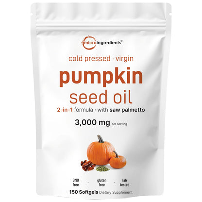 ACEITE DE CALABAZA + SAW PALMETTO – FÓRMULA PARA LA PRÓSTATA Y EL CABELLO